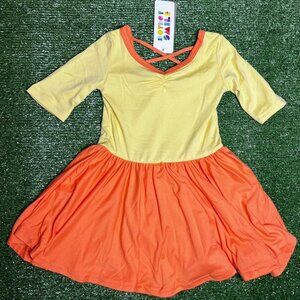 🌞 NWT Dot Dot Smile Ballerina Dress 2T | Yellow Orange Twirl Dress | Girls